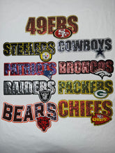 Load image into Gallery viewer, Sequin Football Teams Iron on Patches

