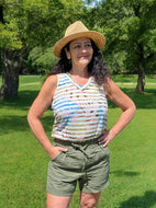 Zenana Linen Drawstring Waist Shorts with Pockets