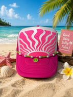 Pink Sun Rays Trucker Cap