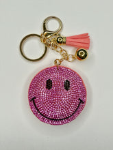 Load image into Gallery viewer, Rhinestone Puffy Keychains - Hearts and Smiles
