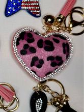 Load image into Gallery viewer, Bling Puffy Keychains - Hearts and Smiles
