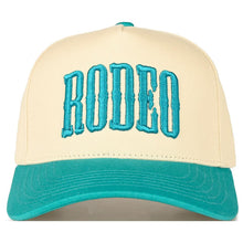 Load image into Gallery viewer, RODEO Canvas Hat by C.C. - Brown and Turquoise

