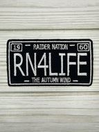 Raider Nation for Life (RN4LIFE) Iron on Patch