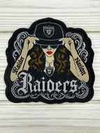 Raider Nation Girl Iron on Patch