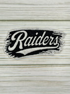 Raiders Glitter Material Iron on Patch
