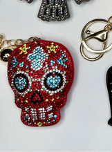 Load image into Gallery viewer, Bling Bag Charm Keychains - Skulls
