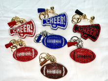 Load image into Gallery viewer, Rhinestone Puffy Keychains - Cheer Theme
