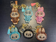 Rhinestone Puffy Keychains - Monster Characters