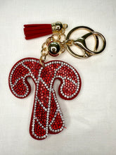 Load image into Gallery viewer, Rhinestone Puffy Keychains - Christmas Theme
