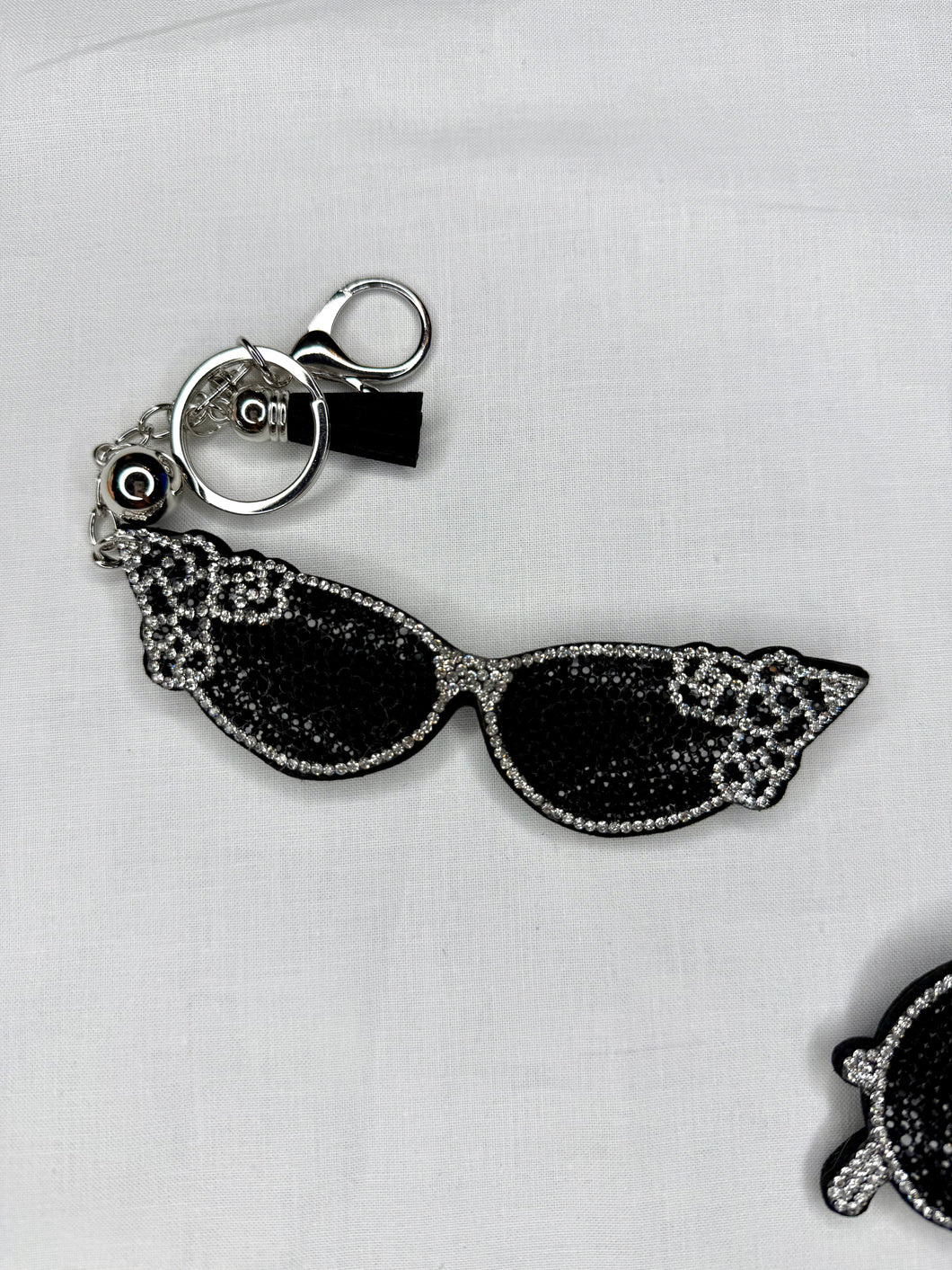 Rhinestone Puffy Keychains - Glasses and Glam