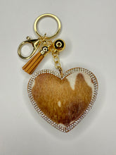 Load image into Gallery viewer, Rhinestone Puffy Keychains - Hearts and Smiles
