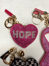 Load image into Gallery viewer, Rhinestone Puffy Keychains - Hope, Faith, Ribbon
