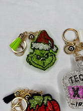 Load image into Gallery viewer, Rhinestone Puffy Keychains - Grinch and Skulls
