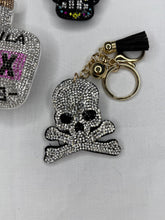 Load image into Gallery viewer, Rhinestone Puffy Keychains - Grinch and Skulls
