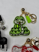 Load image into Gallery viewer, Rhinestone Puffy Keychain - HK, Snake, and Piano
