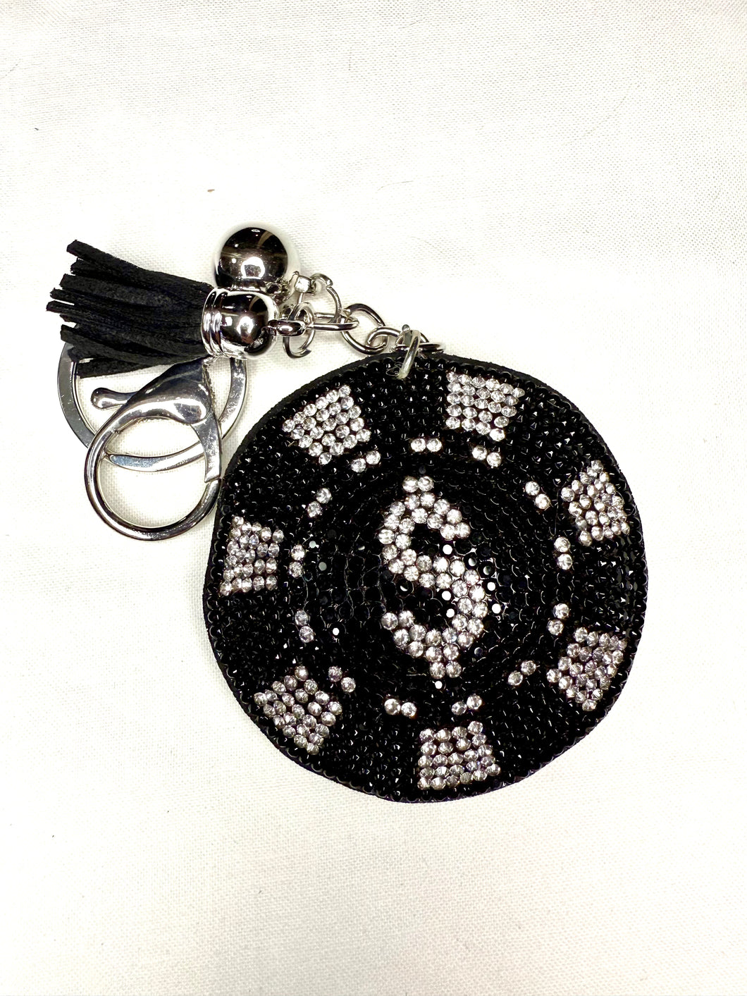 Rhinestone Puffy Keychains - Glitz and Glamour