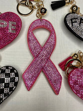 Load image into Gallery viewer, Rhinestone Puffy Keychains - Hope, Faith, Ribbon
