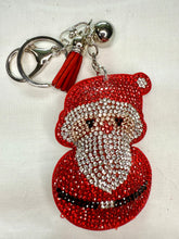Load image into Gallery viewer, Rhinestone Puffy Keychains - Christmas Theme

