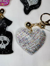 Load image into Gallery viewer, Rhinestone Puffy Keychains - Owl, Pink/Red Skull, Cat
