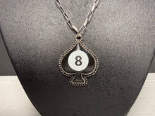 Load image into Gallery viewer, Eight of Spade Necklace with Extender
