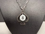 Eight of Spade Necklace with Extender