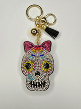 Load image into Gallery viewer, Bling Bag Charm Keychains - Skulls
