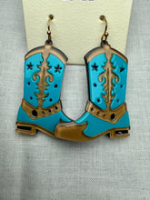 Load image into Gallery viewer, Flame Boot Earrings - Red or Turquoise
