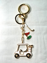 Load image into Gallery viewer, Golf Cart and Teacher Tumbler Bag Charms
