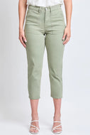 Slim Straight Cropped Pants by YMI