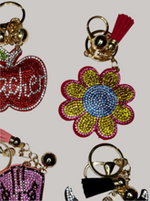 Load image into Gallery viewer, Rhinestone Puffy Keychains - Camo Heart, Cow Skull, Pink Boot
