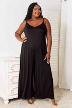 Load image into Gallery viewer, Double Take Soft Rayon Spaghetti Strap Tied Wide Leg Jumpsuit
