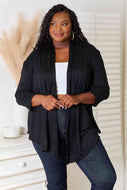 Culture Code Open Front Cardigan - Black