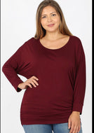 Zenana Luxe Rayon Boat Neck Top - Curvy