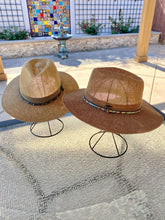 Load image into Gallery viewer, Straw Hat with Multi Color Trim Band
