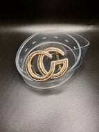 CG Clear Belt with Rhinestone Letters - Womens