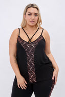 Crisscross Bling Cami Top - Curvy