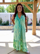 Tie Dye Boho Halter Dress