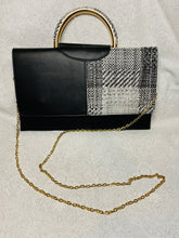 Load image into Gallery viewer, Black Clutch with Handle - Vegan Leather
