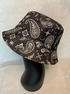 Bucket Hat Bandana Pattern - Black