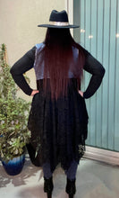 Load image into Gallery viewer, Denim and Lace Vest - Curvy
