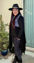 Load image into Gallery viewer, Denim and Lace Vest - Curvy
