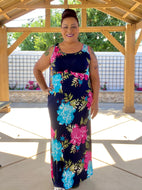 Floral Sleeveless Maxi Dress - Womens