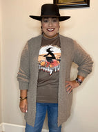Zenana Cardigan with Pockets in Mocha - Women's