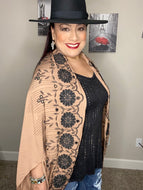 Embroidered Eyelet Kimono - Women's