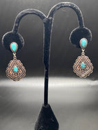Silver and Turquoise Drop Earrings